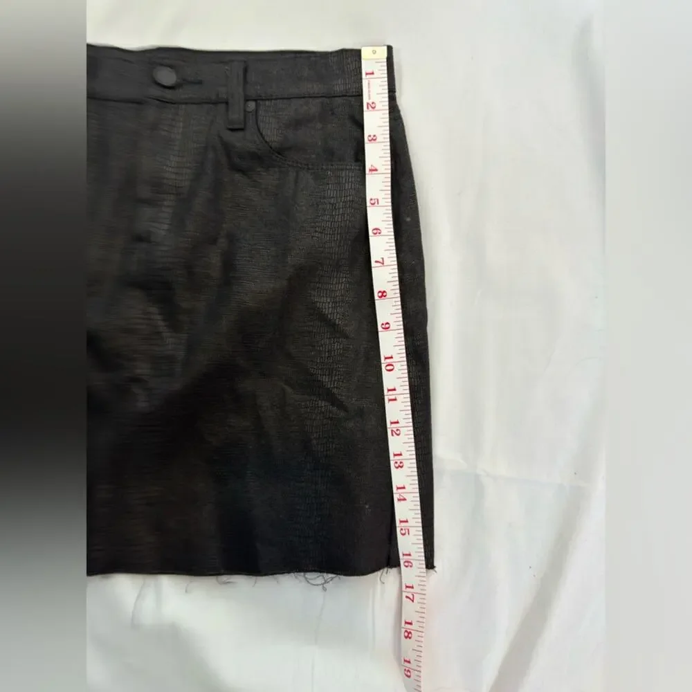 Blank NYC Black Snake Skin Cotton Mini Skirt Size 27